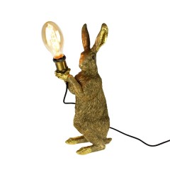 TABLE LAMP STANDING RABBIT GOLD 